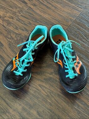 Saucony Black Track & Field Running Cleats Shoes with Spikes